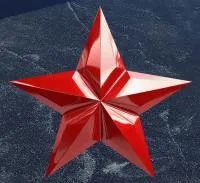 Красная звезда на граните в Орске (518429)