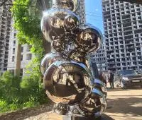 Скульптура из зеркальных шаров нержавеющая сталь (517531) поставка арт-объект  в Орске